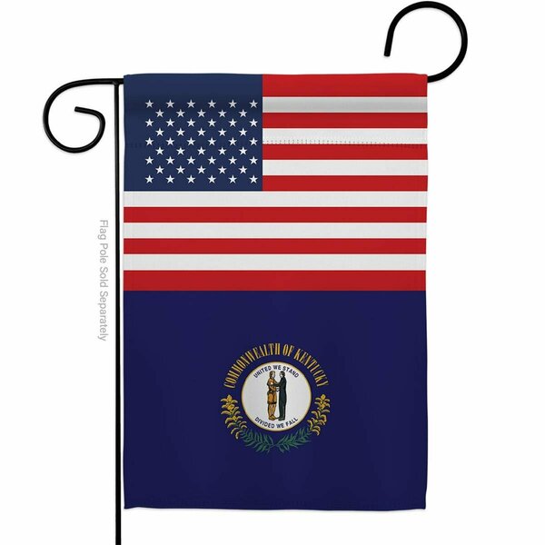 Guarderia 13 x 18.5 in. USA Kentucky American State Vertical Garden Flag with Double-Sided GU3902040